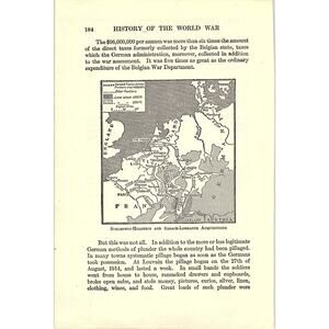 Schleswig-Holstein & Alsace Lorraine Acquisitions 1919 WWI Map Print AF9-15